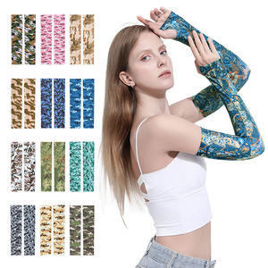 Manchons de <span class=keywords><strong>bras</strong></span> unisexe d'été rafraîchissants pour le sport, le cyclisme, protection solaire UV, séchage rapide, respirants, en Spandex/Nylon, par sublimation - Product Image 4