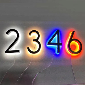 Letreros de Números de Casa LED Personalizados, Verticales y Horizontales, Iluminados, de Acero Inoxidable, Resistentes al Agua, Ecológicos, para Oficina y Exteriores - Product Image 4