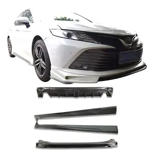 Difusor de lábios dianteiro para Toyota Camry Deluxe Edition 2018-2022 com luz de freio saias laterais para carros, kit de peças automotivas