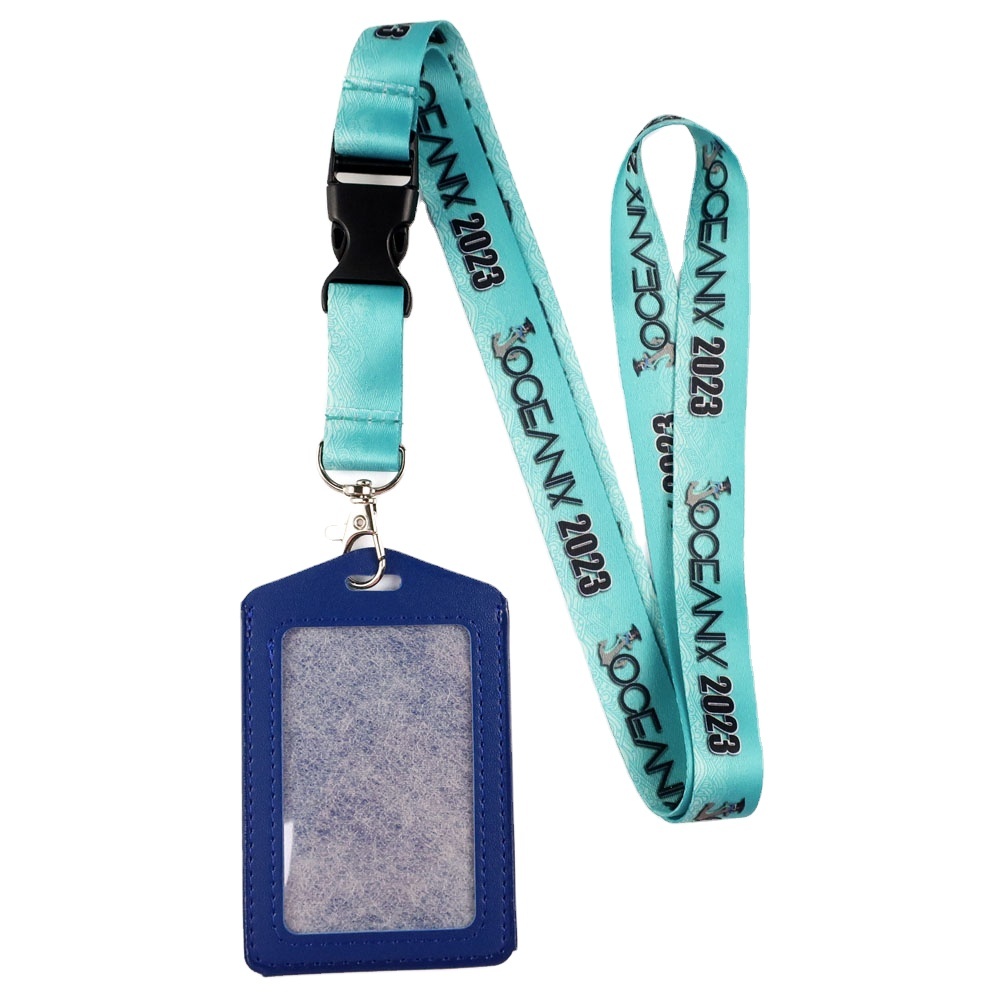 Custom Plastic Printing Badge Card Cotton Wallet Lanyards for Id Badges