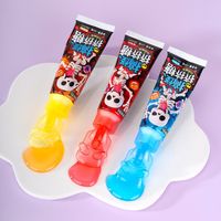 Mainan Promosi Plastik Bentuk Tengkorak Isi Selai Asam Rasa Buah untuk Anak-Anak Grosir Kustom