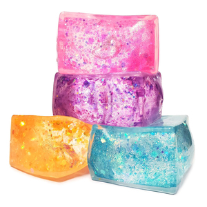 Juguete Antiestrés de TPR con Purpurina de Maltosa, Colorido, en Forma de Tofu, para Aliviar la Presión y Hacer Ejercicio con las Manos, Regalo Promocional para Niños - Product Image 2