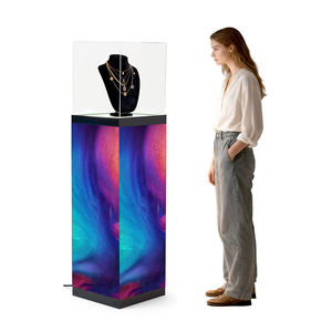 Présentoir de Luxe en Plastique Acrylique pour Bijoux, Vitrine de Promotion, Socle de Musée, Vitrine d'Exposition Commerciale avec Éclairage LED - Product Image 2
