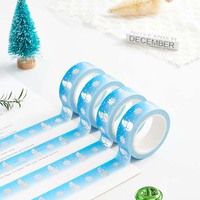 Rubans Washi en feuille d'or holographique de décoration colorée Impression personnalisée pour l'artisanat