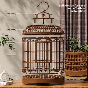 Gabbia per Uccelli di Lusso Grande, Vintage, in Plastica, Portatile, per Pappagalli e Agaporni, con Fondo Staccabile, per Casa e Viaggi - Product Image 3