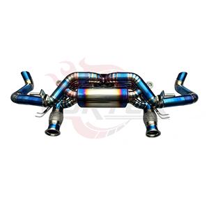 Tuyau d'échappement à valve en titane bleu à haut débit Vortex pour Audi R8 V10 5.2L, son sportif profond, kits de réglage sans drone sonore, systèmes de silencieux - Product Image 1