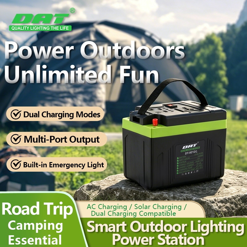 DT-9212C DAT Polycrystalline Silicon 12v12ah Solar Power Lighting System Mini Inverter 200w Outdoor Solar Generation with Light · image 5