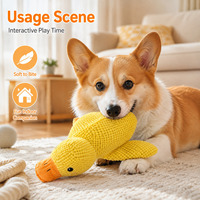 Jouet pour chien en peluche couineur en forme de canard, jouet à mâcher doux pour chiot, anti-ennui pour chiens de petite et moyenne taille, vente en gros
