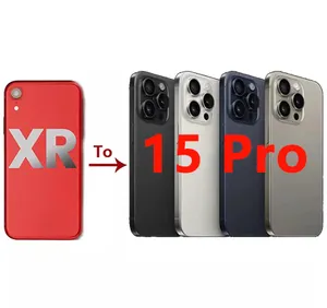 Arka kapak cam orijinal XR xr x 13 14 15 pro Iphone XS max dönüştürmek için 13 14 15 pro max geri konut iPhone