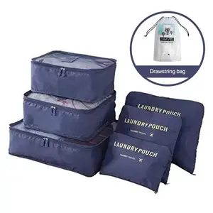 hot sell promotion 6 pieces set Traveling Packing Clothes Organizer Storage Bag