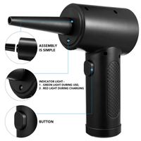 Mini souffleur d'air électrique sans fil 51000 tr/min pour voiture, PC, clavier, 3 vitesses, pour dépoussiérage et séchage