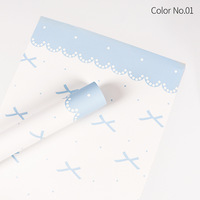 Kertas Pembungkus Bunga Tahan Air Berlapis PVC Sintetis untuk Buket Florist dan Kado 35 X 45 cm Anti Kerut