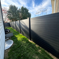 Clôture verticale en aluminium durable et antirouille, clôture de jardin moderne pour l'intimité, clôture en métal facile à assembler pour les résidences