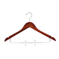 First Grade Vintage Lotus Holz Kleiderbügel Massivholz band Kunststoff Clip für Anzug Hosen für Garderobe Supermarkt Verwendung