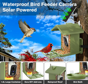 Cámara para Observación de Aves con Grabación de Video 2K HD, 5 Accesorios DIY, Identificación por IA, Captura Automática, Regalo Ideal para Amantes de las Aves, Cámara Inteligente para Comedero con Energía Solar PAV - Product Image 4