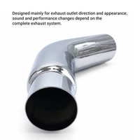 Embout d'échappement de camion en acier inoxydable poli miroir avec coude pour cheminée d'échappement et silencieux
