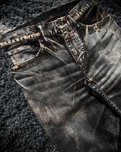 بنطلون جينز رجالي عتيق بقصة واسعة Y2K مغسول، قصة مستقيمة فضفاضة، بهت وتأثيرات عتيقة ممزقة، ملابس جاهزة، مصنع OEM/ODM - Product Image 4