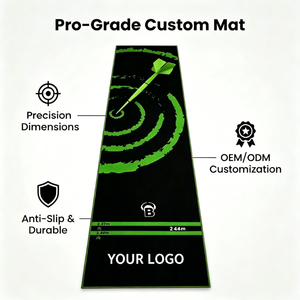 Tapis de fléchettes personnalisé imprimé en direct d'usine avec logo couleur et marquage Oche pour les clubs de fléchettes et les cadeaux de tournoi - Product Image 1