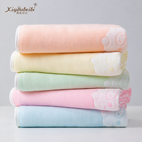 Couverture Bébé en Coton Bambou 6 Couches 100x100cm, Douce Couverture de Poussette en Mousseline pour Nouveau-né, Vente en Gros