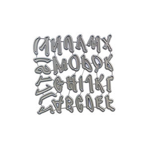 Ensemble de 26 matrices en acier au carbone pour l'<span class=keywords><strong>alphabet</strong></span> majuscule, matrices de découpe de <span class=keywords><strong>métal</strong></span> pour la fabrication de cartes, <span class=keywords><strong>pochoir</strong></span> - Product Image 4