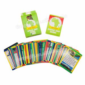 Emballage de cartes d'affirmation personnalisées pour enfants Fun Africa Fact <span class=keywords><strong>Culture</strong></span> Learning Flash Cards - Product Image 1