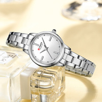 CURREN 9094 montres à quartz habillées à cadran rond simple pour dames avec bracelet en acier inoxydable montres-bracelets de luxe