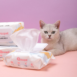 Toallitas Húmedas para Mascotas Hcopet, 80 Unidades, Fórmula Suave para Limpieza de Gatos - Product Image 2
