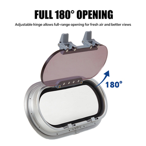 <span class=keywords><strong>Hublot</strong></span> ovale YISHUN en aluminium anodisé et PMMA, couvercle d'ouverture à 180°, fenêtre de bateau, modèle 71C80A, installation facile - Product Image 2