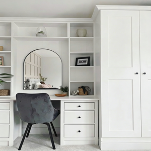 Armoire de chambre à coucher en bois massif de style shaker américain personnalisée BALOM, design simple, grand placard, armoire - Product Image 2