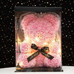 Regali all'ingrosso di san valentino 40cm rosa artificiale orsetti conservati fiori <span class=keywords><strong>Rose</strong></span> <span class=keywords><strong>orsacchiotto</strong></span> - Product Image 5