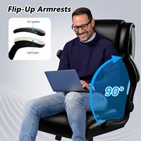 Chaise de bureau exécutive inclinable Yazhi en PVC, ergonomique, réglable en hauteur, pivotante, minimaliste