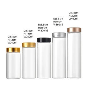 Conteneur de stockage alimentaire en verre pour la cuisine, en forme de cylindre, empilable, écologique, sans BPA, hermétique, 240 ml-400 ml, vente en gros - Product Image 5