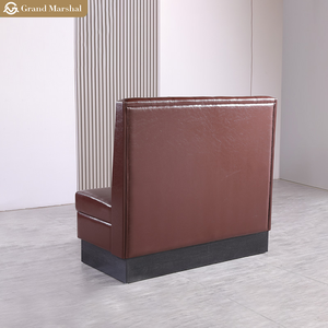 Muebles de restaurante comercial de cuero de diseño moderno personalizado, sofás de cabina occidentales duraderos, silla de mesa para casa de té de Hotel - Product Image 3