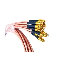 Câble coaxial RF personnalisé MCX mâle vers MCX femelle, cordon de raccordement à angle droit de 90 degrés en option, RG316 RG178 1.13mm Coax Pigtail