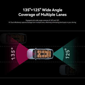 Original DDPAI N1 DUAL Dash Cam Smart Parking Monitoring 1080p Resolution NightVIS <b>Camera</b> for Car - Product Image 3