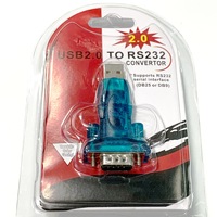 Adaptador USB a 2.0 a RS232 DP9, Macho a Macho, Adaptador DB9 de 9 Pines, Transparente para Win7 8 10