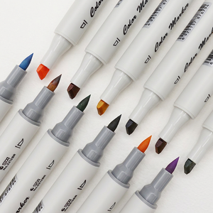 Customized 24-168 Colors Alcohol Markers Chisel &amp; <strong>Brush</strong> Tip Marker <strong>Pen</strong> Sets Permanent <strong>Ink</strong> Non-Erasable Art Markers for Painting - Product Image 1