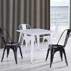 Modern Industrial Design Metal <b>Restaurant</b> <b>Set</b> Table Chairs 4 Seater Durable Commercial Furniture for <b>Restaurant</b> Bar Canteen - Product Image 3