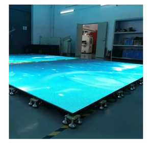 Pantalla interactiva para pista de baile P3.91, pantalla LED transparente para escenarios exteriores de 500x500 mm, resistente al agua, con panel de hierro, para animaciones. - Product Image 1