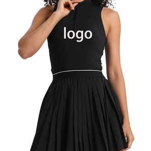 Nuevo Conjunto Deportivo Informal de Primavera Verano para Yoga y Fitness, Vestido de Tenis sin Mangas con Espalda Descubierta para Mujer - Product Image 5