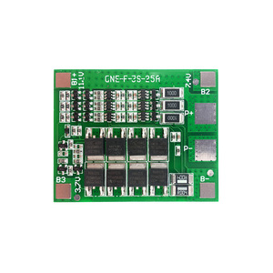 BMS de iones de litio 3S 12V 25A para batería de litio NMC de 3.7V con placa de puerto único para carga/descarga con balance, origen China F245 - Product Image 1