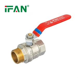 Ifan Miễn Phí Mẫu Brass Van Bóng 1/2 "-2" Nữ Nam Chủ Đề Màu Đỏ Dài Xử Lý Bóng Van - Product Image 3