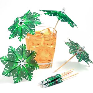 Parapluies à cocktail palmiers boisson médiators en <span class=keywords><strong>bois</strong></span> <span class=keywords><strong>parasol</strong></span> parapluies à cocktail pics à cocktail - Product Image 1