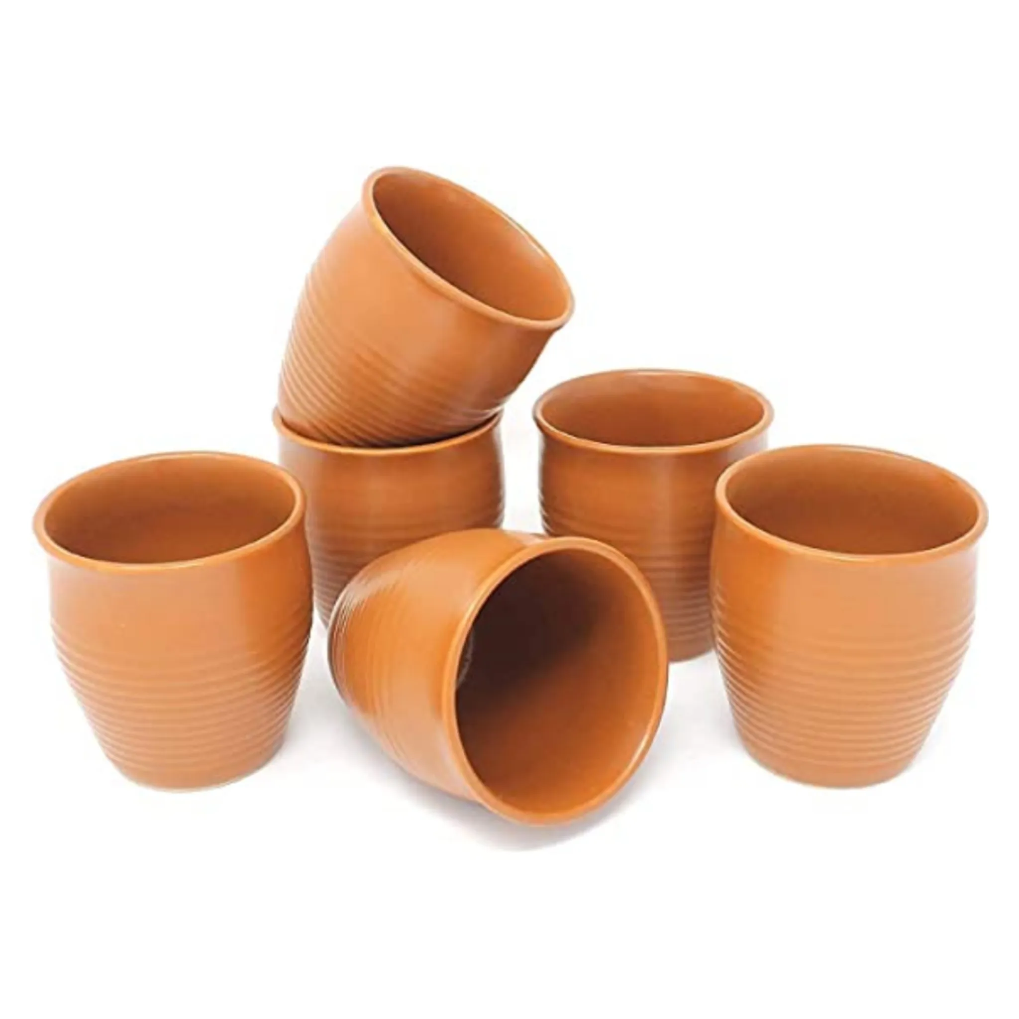 天然粘土マグホットコールドドリンクはカスタムロゴを受け入れる手作り陶器カンタリトスカップ