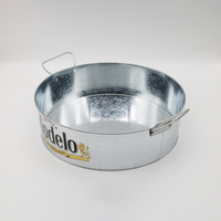 Seau à glace en acier galvanisé rouge, durable, portable, léger et écologique, avec poignée, pour le refroidissement du pop-corn et du vin
