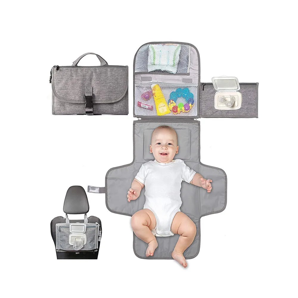 Fasciatoio per pannolini kit stazione di viaggio impermeabile portatile per borsa per neonato