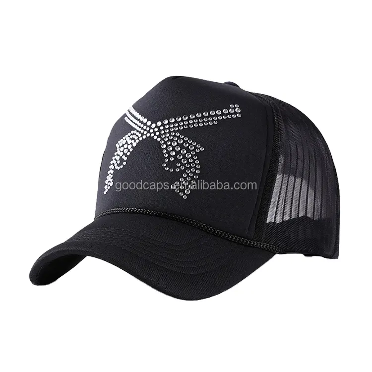 Set com diamantes 5 painel bonés e chapéus de beisebol dos homens design personalizado tampão do camionista malha chapéu ao ar livre