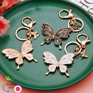 유럽 미국 다이아몬드 나비 부티크 동물 열쇠 고리 패션 크리스탈 여성 우아한 핸드백 배낭 펜던트 열쇠 고리 - Product Image 2