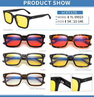 Lunettes anti-lumière bleue YL99023L, lunettes d'ordinateur bloquant la lumière bleue, filtre UV, verres optiques teintés ambre orange