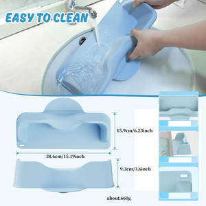 Station de lavage de cheveux portable en silicone <span class=keywords><strong>pour</strong></span> enfants, <span class=keywords><strong>bac</strong></span> à laver les cheveux avec gobelet de rinçage <span class=keywords><strong>pour</strong></span> enfants, tout-petits et adolescents, à utiliser dans la <span class=keywords><strong>baignoire</strong></span> ou l'évier - Product Image 2